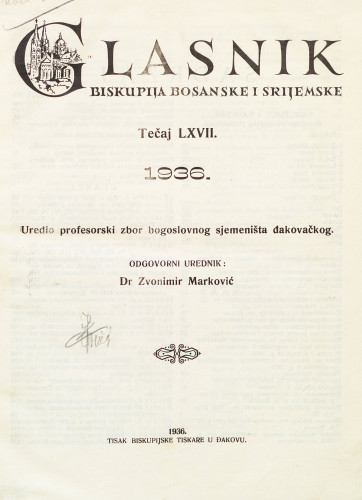 God. 64(1936) / odgovorni urednik dr. Zvonimir Marković
