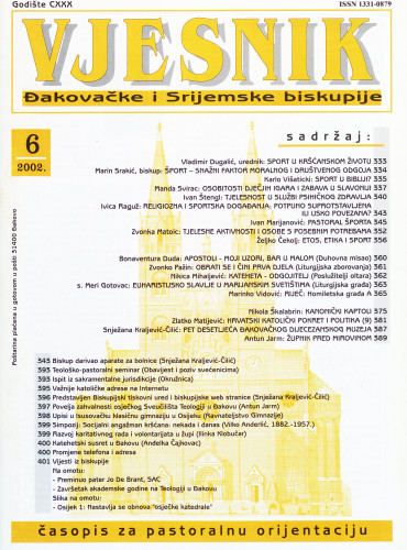 God. 130(2002), 6 / glavni i odgovorni urednik Vladimir Dugalić